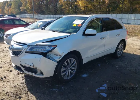 2016 Acura Mdx Technology Acurawatch Plus Packages/Technology Package from USA, damaged, VIN 5FRYD3H46GB005522